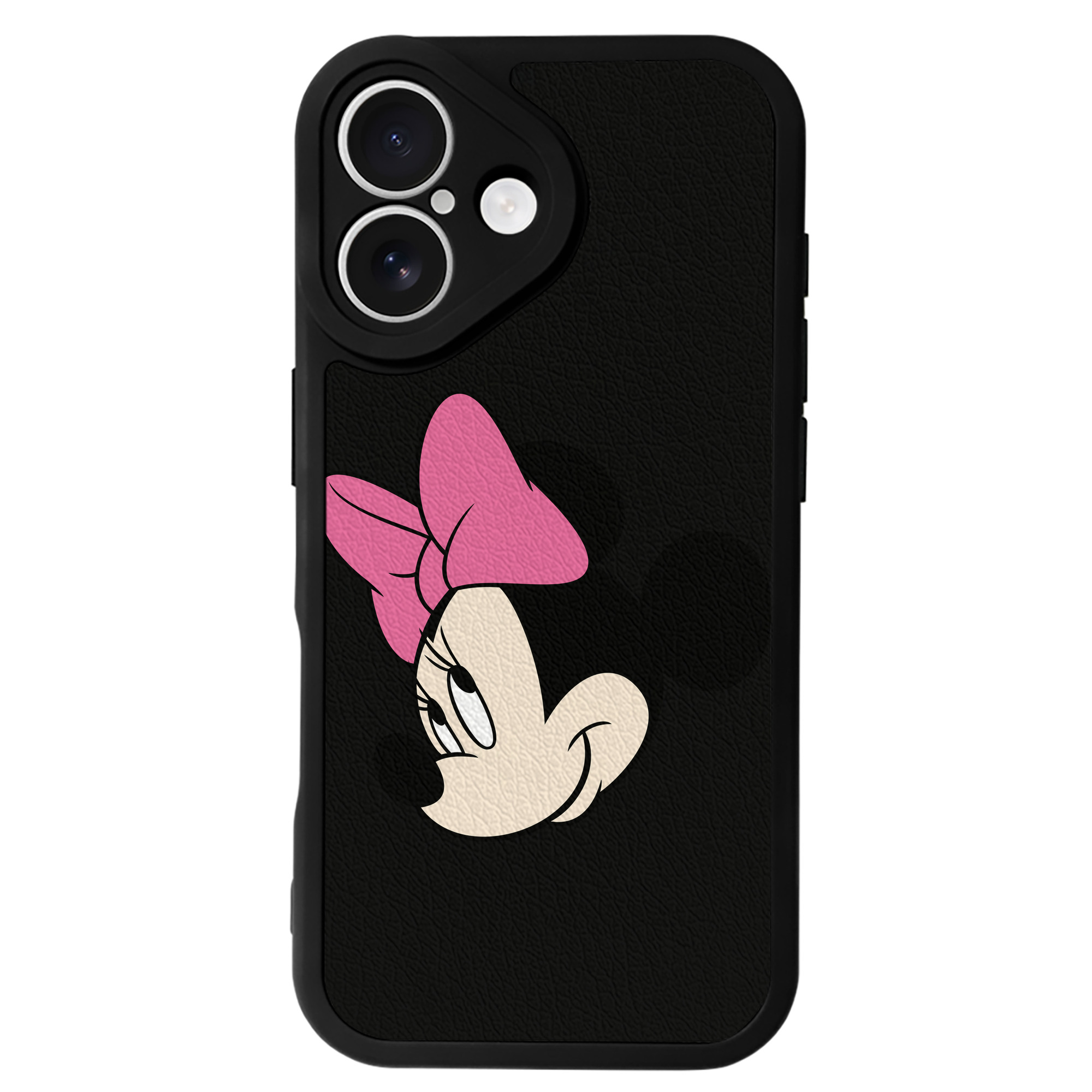 （画像用） ミッキーマウス Mickey Mouse 【iPhone 16シリーズ対応】シリコンスマホケース（レザー調） 材質：シリコン